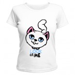 Женская футболка Look at me cat