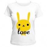 Женская футболка rabbit love