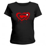 Женская футболка Два сердца