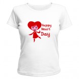 Женская футболка Happy Heart Day