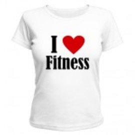 Женская футболка I love fitness