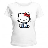 Женская футболка Kitty и бант