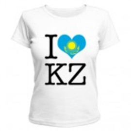 Женская футболка I love KZ